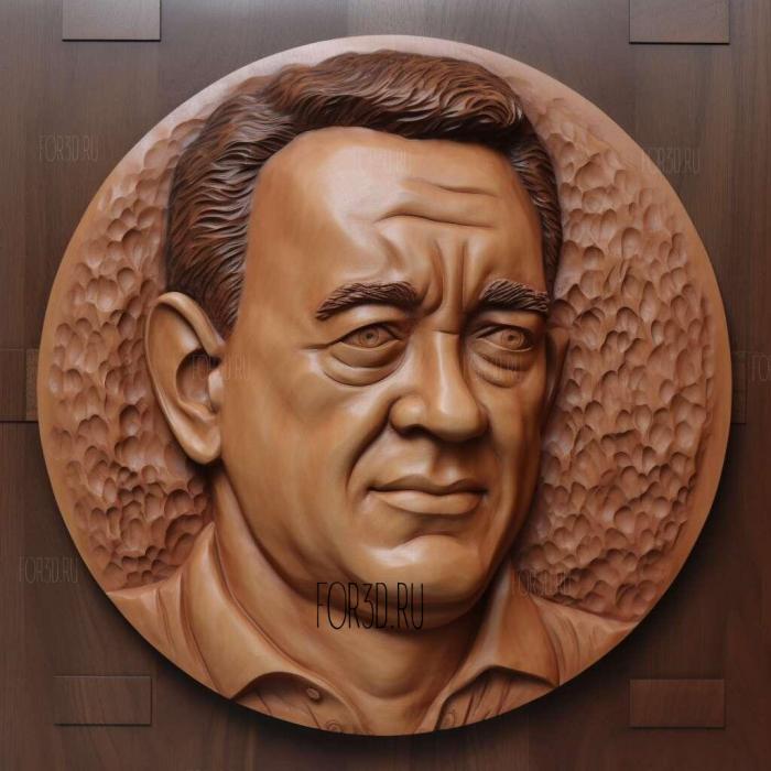 Tom Hanks 1 stl model for CNC